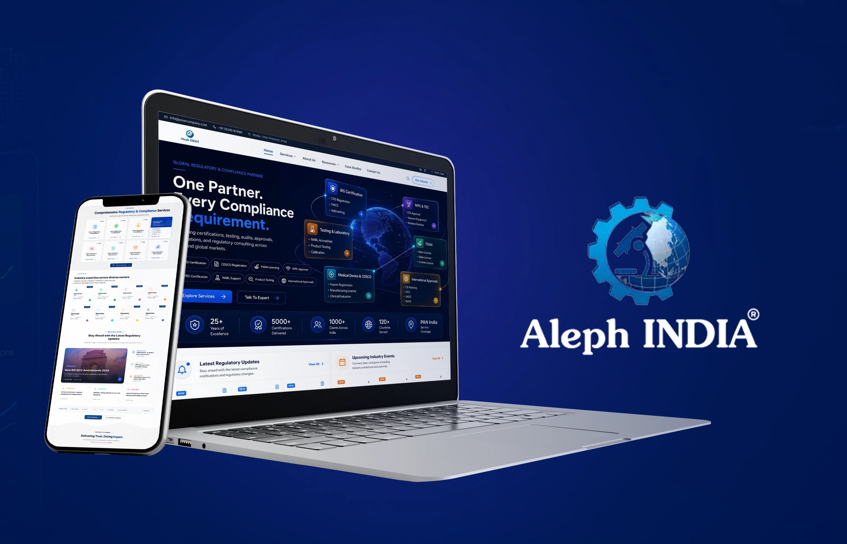 Aleph India Website Portfolio